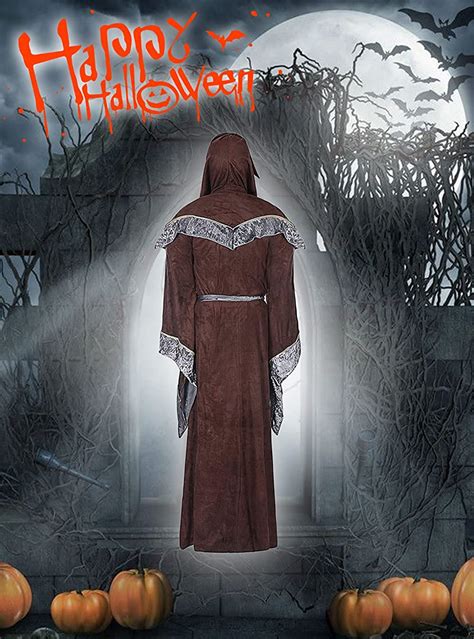 Buy Onancehim Halloween Sorcerer Robe Costumes For Men Medieval Dark