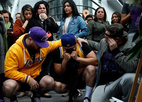 Fans Chant Kobe Bryant As They Gather Around Staples Center To Mourn