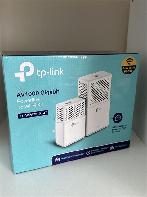 Tp Link Av1000 Gigabit Powerline Ac Wi Fi Kit Tl Wpa7510 Kit For Sale