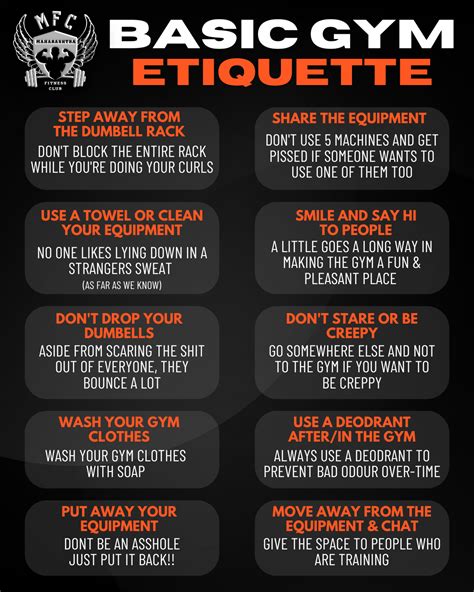 Basic Gym Etiquette Maharashtra Fitness Club Gym Rules Gym