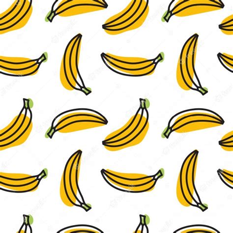 Premium Vector Cute Hand Drawn Bananas On A White Background