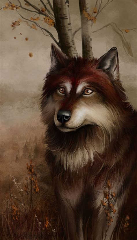 Autumn Wolf Wolf Art Wolf Artwork Wolf Spirit Animal