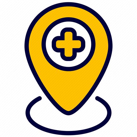 Healthcare Hospital Location Medical Pin Icon Download On Iconfinder
