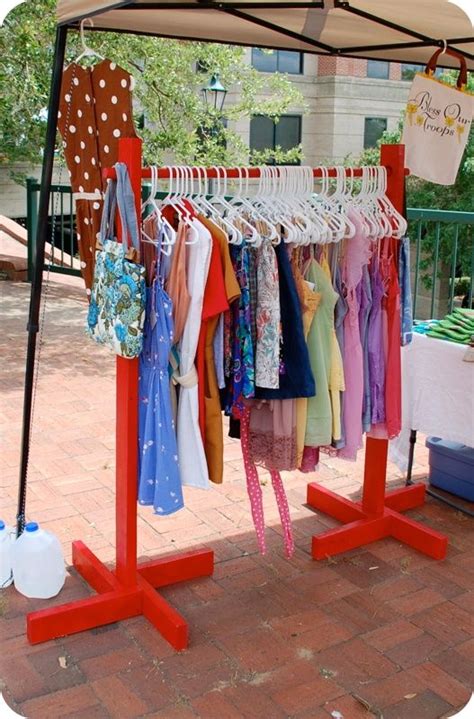 Diy clothes rack for garage sale. homemade | Diy clothes rack, Clothes organization diy ...