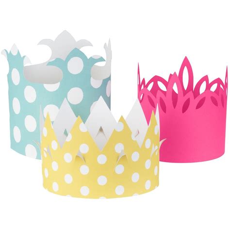 Paper Crowns For Party Guests Maybe Add Some Clear Sequins Or Glitter