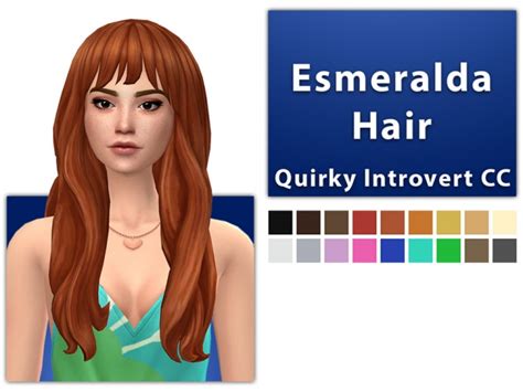 Esmeralda Hair By Qicc At Tsr Sims 4 Updates