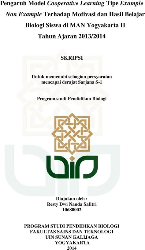 Contoh Proposal Pendidikan Biologi Gambaran