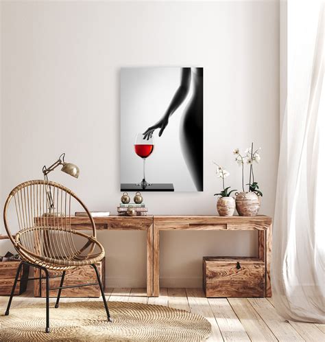 Nude Woman Red Wine Johan Swanepoel