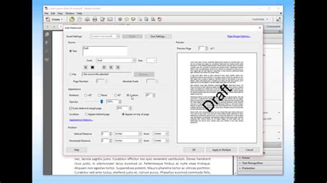 How To Add Watermark To Pdfs Using Adobe Acrobat Pro Youtube