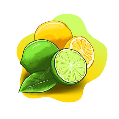 Lemon Lime Png Transparent Fresh Lemon Lime Yellow Green Color Psd Png