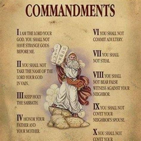 Catholic Ten Commandments Printable