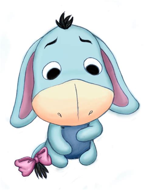 A Baby Eeyore Cute Disney Drawings Baby Disney Characters
