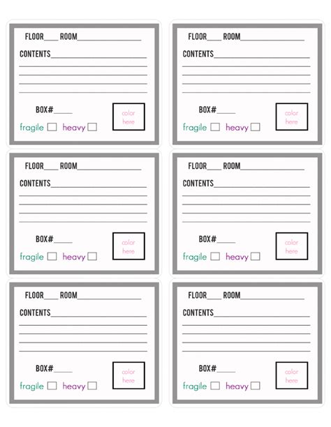 Moving Box Labels Template Sample Of Inventory Tag Template Moving