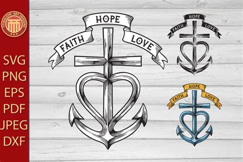 Cross Heart Anchor Faith Hope Love Symbol