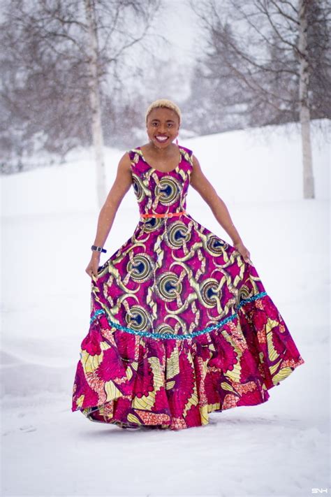 Romantic African Wax Print Maxi Dress 30 Days Of African Outfits