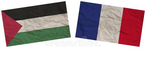 France And United Arab Emirates Flags Together Paper Texture Illustration Stock Illustration