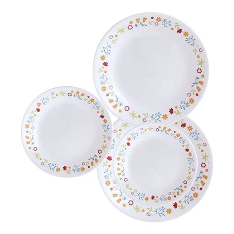 Buy Corelle Livingware Plate Set Disty Flora 18 Pieces Online At Best