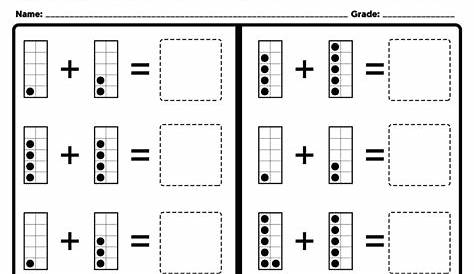 Domino Addition Worksheets For Kindergarten