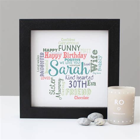 Free delivery & returns available. personalised 30th birthday gift for her by hope and love ...