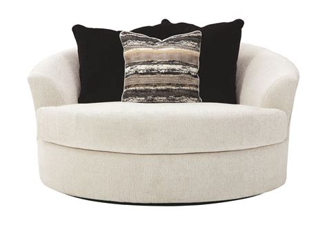 Comfort and elegance meet in the design of the. Cambri - Snow - Oversized Round Swivel Chair | Furniture ...