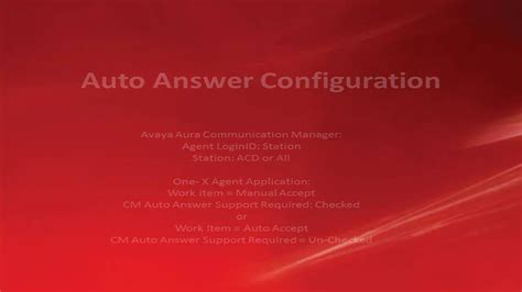 Basic Programming For Avaya One X Agent With Auto Answer Support Youtube