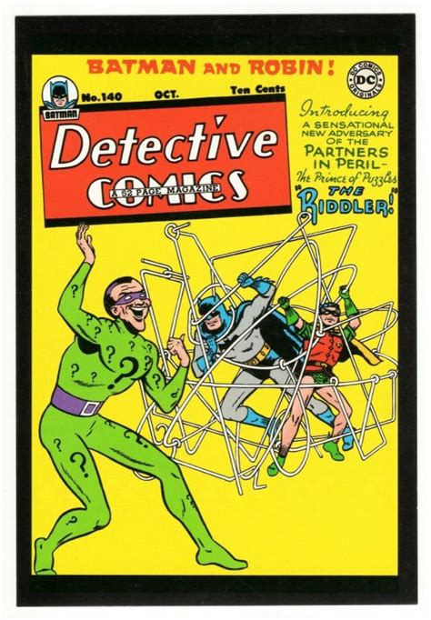 Detective Comics 140 4x5 Cover Postcard 2010 Dc Comics Batman Robin