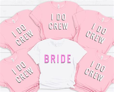 Bachelorette Party Shirts Matching Wedding Party Tees Bride I Etsy