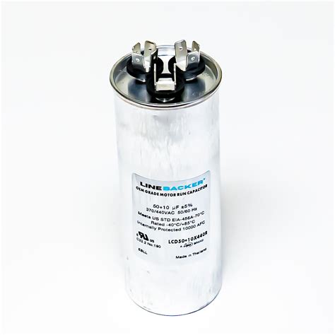 Supco Capacitor Round Dual Run 50 10 Uf Mfd 370440 Volts For Hvac