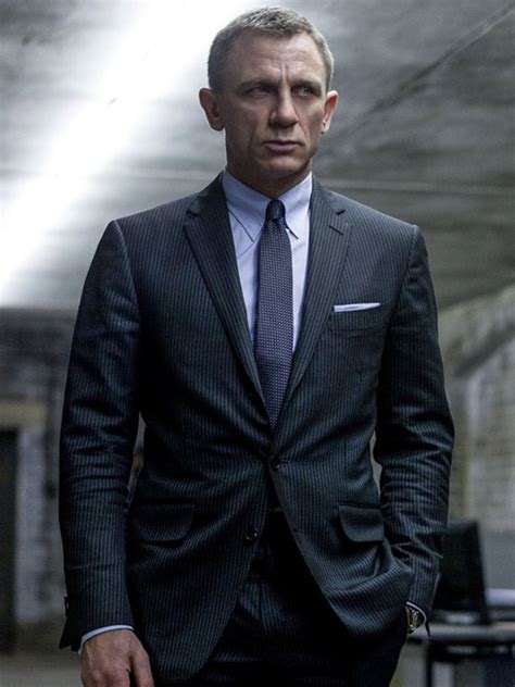 James Bond Skyfall Charcoal Grey Suit Daniel Craig