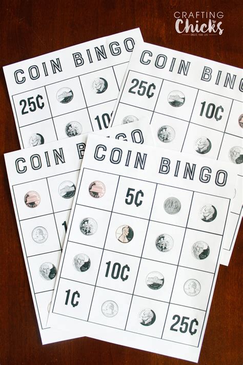 Free Printable Coin Bingo Cards