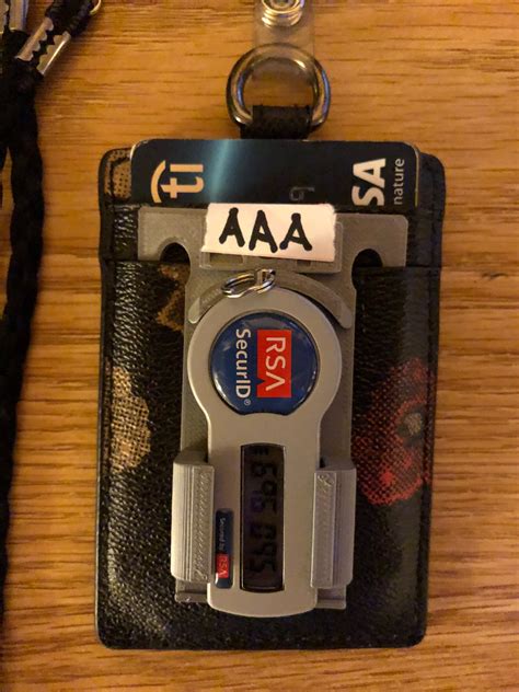 Custom 3d Printed Rsa Id Token Holder For Leather Id Pouch Etsy