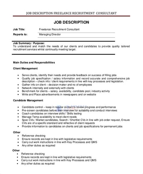 FREE 7+ Sample Recruiter Job Description Templates in PDF | MS Word