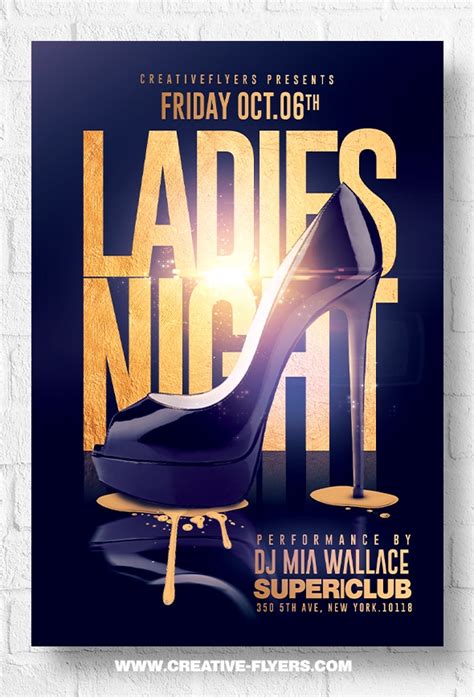 Ladies Night Flyer Design For Photoshop Creative Flyers