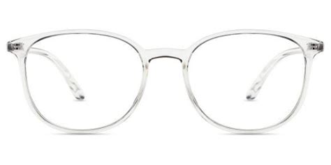 Womens Full Frame Mixed Material Eyeglasses Clear