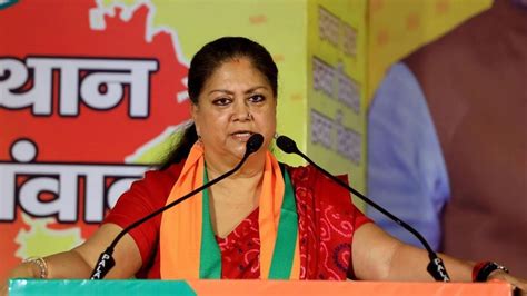 Rajasthan Bjps First List Of Candidates Disappoints Vasundhara Rajes Loyalists May Spark