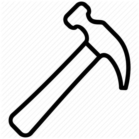 Hammer Outline Clipart Coloring Pages Barn Printable Color Stencils