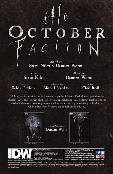 Preview The October Faction 2 By Niles And Worm