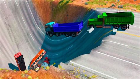 Muye Beamng Drive ~ Cars Vs Giant Pit Beamngdrive ~ Beamng Funny