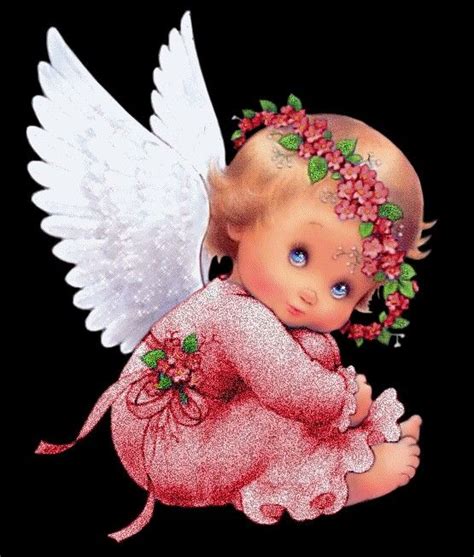 Glitter Baby Angel Animated  Angel Pictures Baby Angel Christmas