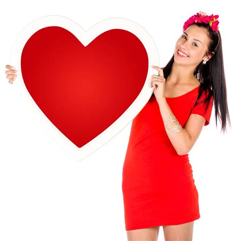 Woman Holding A Heart Free Stock Photo Public Domain Pictures