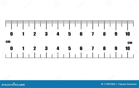 Inch And Metric Rulers Centimeters And Inches Measuring Scale Cm Metrics Indicator Precision