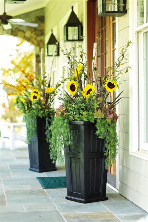 Tall Entryway Planters Garden Plant