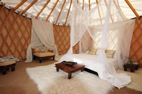 Renting A Yurt At Glastonbury With A Four Poster Bed Revival Beds