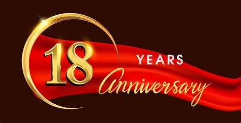 Happy 18th Anniversary Illustrations Royalty Free Vector Graphics