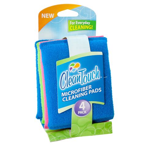 Flp 8894 Clean Touch Multi Colored Microfiber Cleaning Pads Pack Of 4