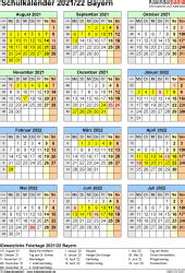 Kalenderpedia 2021 bayern mit ferien : Kalenderpedia 2021 Bayern : Kalender 2021 Bayern Ferien Feiertage Excel Vorlagen - Mathematical ...