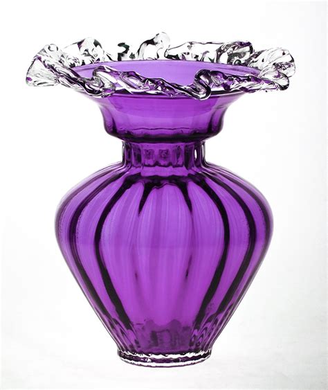 Purple Glass Roma Crystal Vase Purple Glass Purple Vase Purple Decor