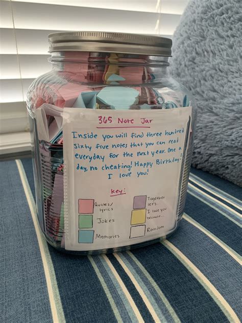 365 Note Jar Birthday Gifts For Best Friend Diy Best Friend Gifts
