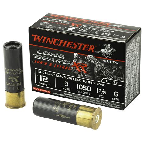 Winchester Long Beard XR Magnum Ammo 12 Gauge 3 6 Shot 10 Round Box