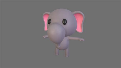 little elephant buy royalty free 3d model by bariacg [2d1a038] sketchfab store